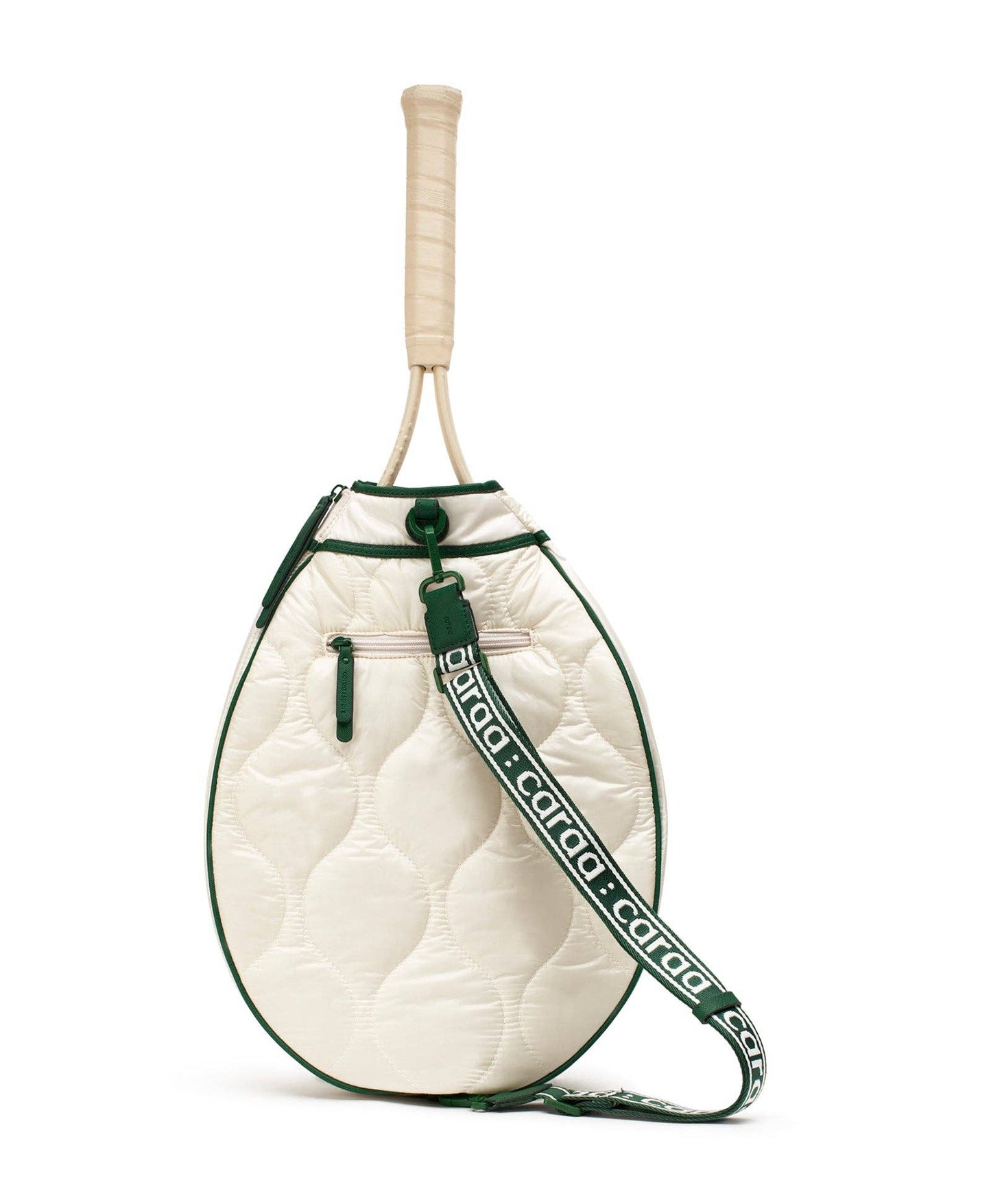 Tennis Quilted Racquet Sling in Ivory