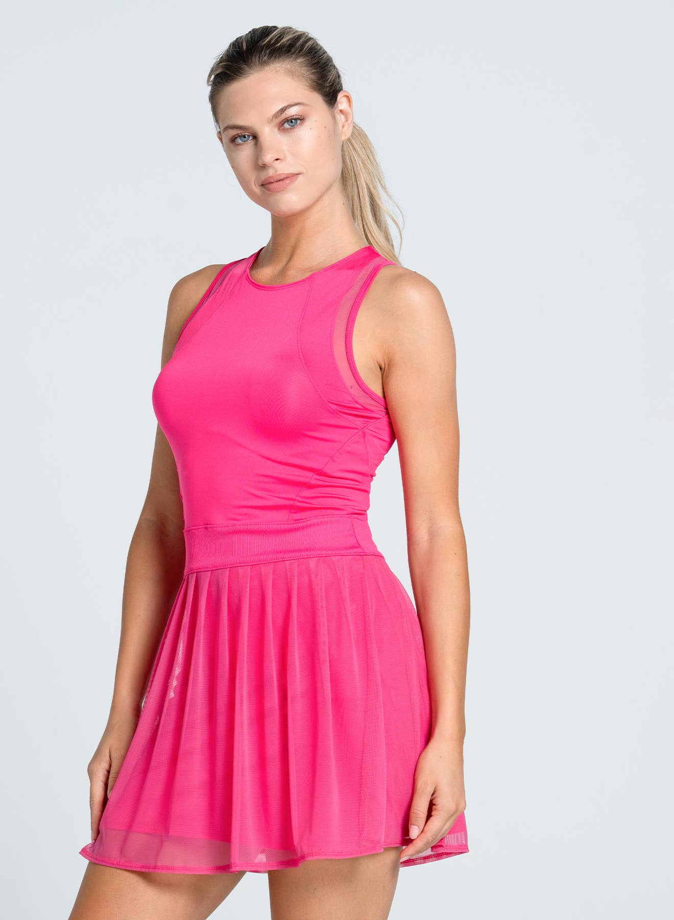 Women's Next Level Dress - SHOCKING PINK