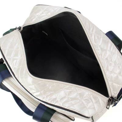 Pickle Ball Tote Diamond Pearl with Blue Stripe