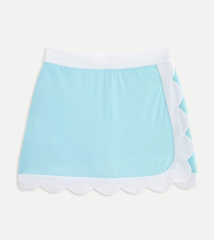 Scallop Wrap Skort (Quiet Tide)