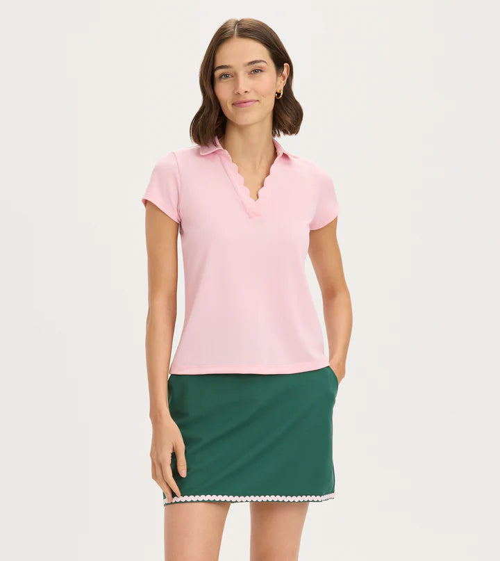 Scallop Performance Polo (Pink)