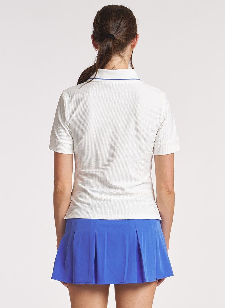 Varsity Collar Zip Polo