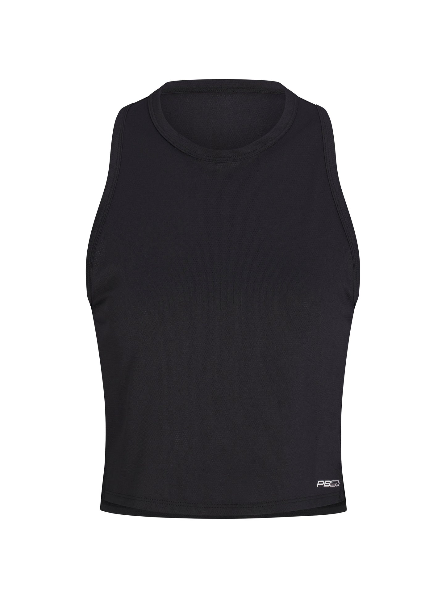 Cropped Racer Back Tank Black