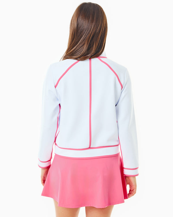 Scuba Light Bainbridge Quarter Zip (White/Guava)
