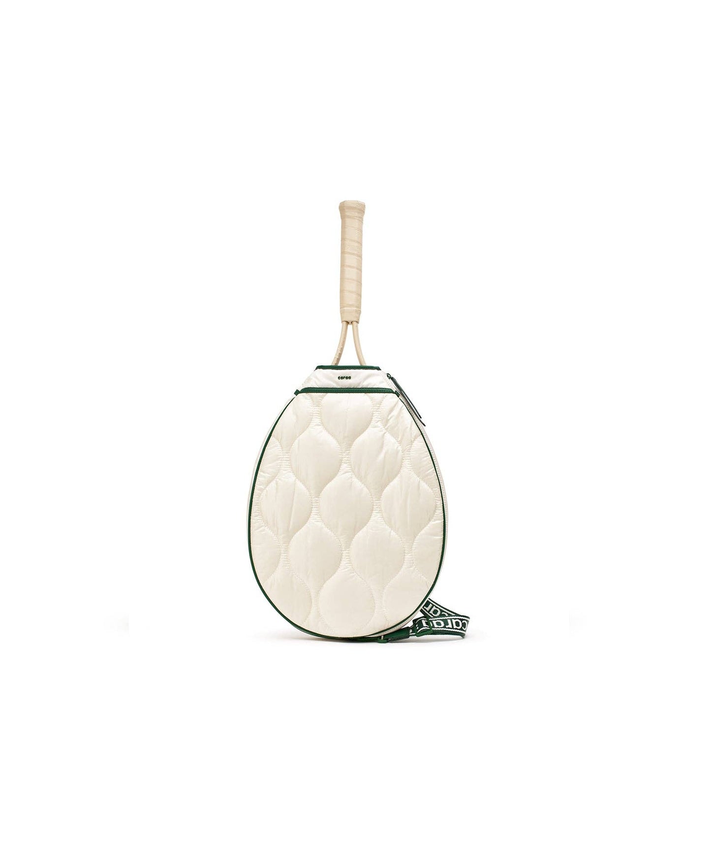 Tennis Quilted Racquet Sling in Ivory