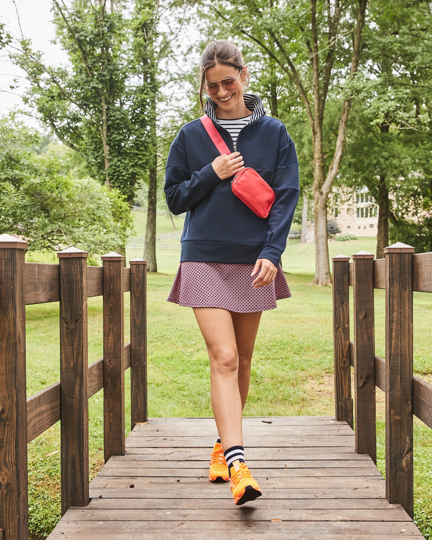 Ribbed Varsity Quarter Zip (Navy)