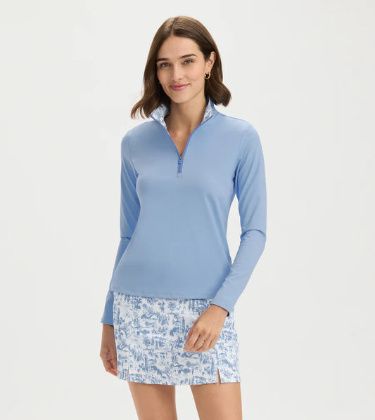 Solid 1/4 zip (Periwinkle)